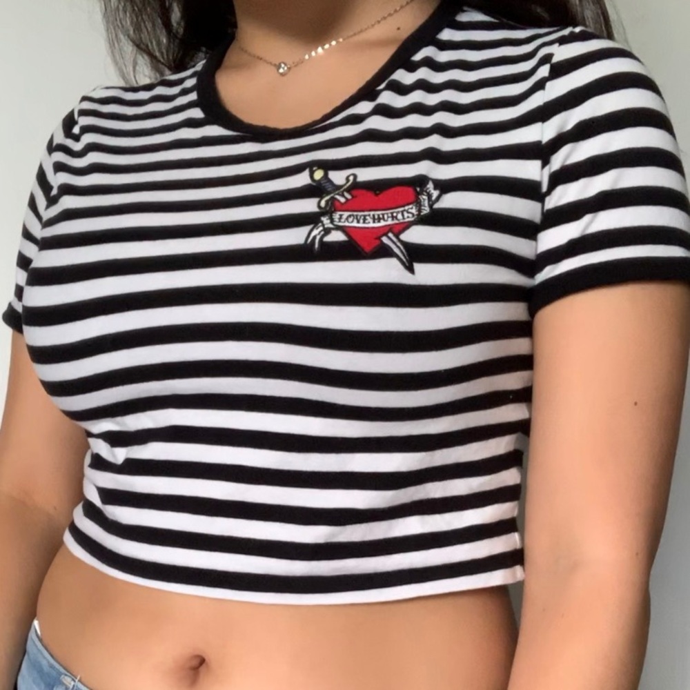 Stripped Crop Top